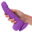 Neon Silicone Studs Dildo - Purple - 6in