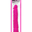Neon Silicone Wallbanger Vibrating Dildo - Pink - 7.5in