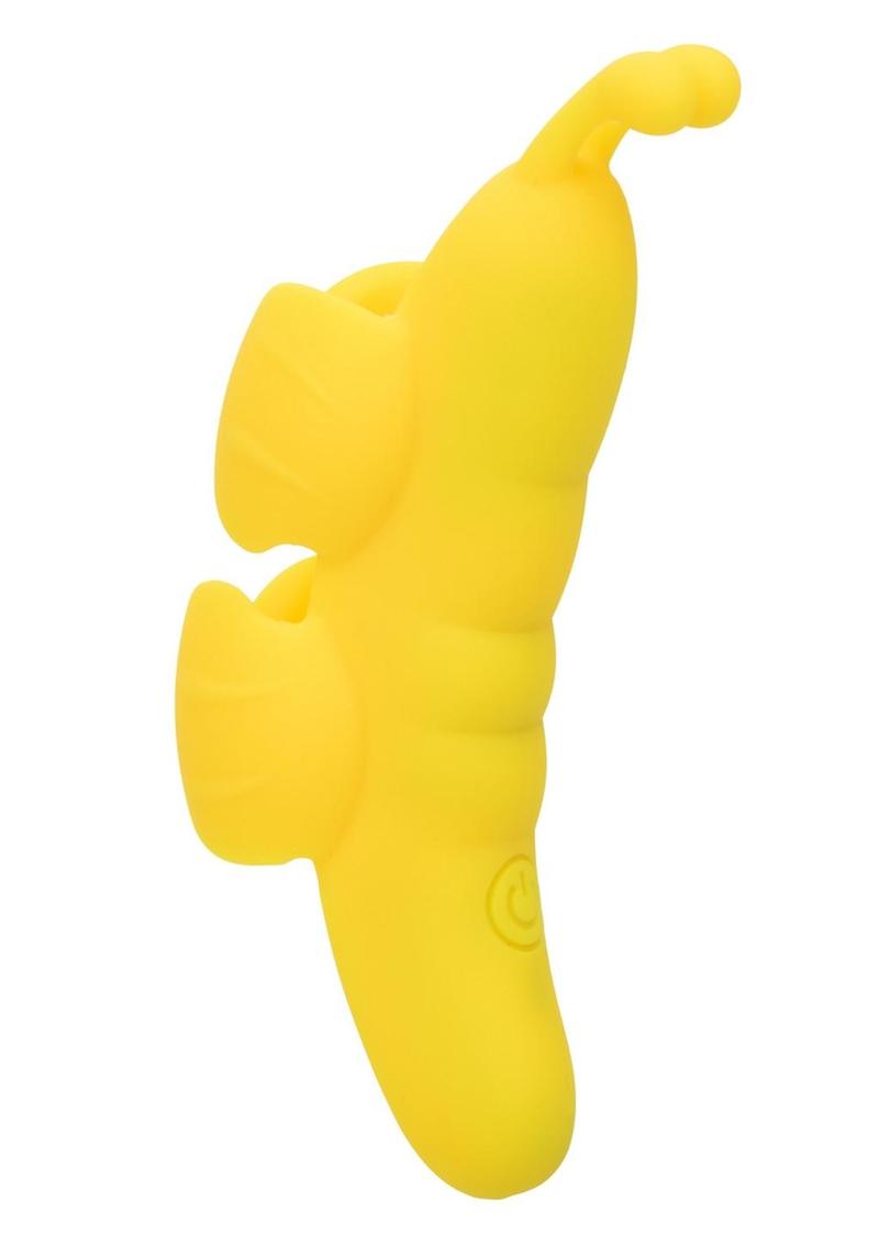 Neon Vibes The Butterfly Vibe Rechargeable Silicone Finger Teaser - Yellow