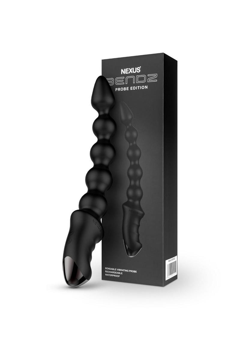 Bendz Rechargeable Silicone Bendable Vibrating Probe - Black