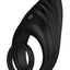 Nexus Enhance Rechargeable Silicone Vibrating Cock and Ball Ring - Black