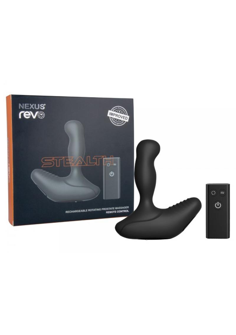 Nexus Revo Stealth Rechargeable Silicone Rotating Prostate Massager with Remote Control