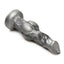 Night Prowler Silicone Dildo - Black/Silver - Medium