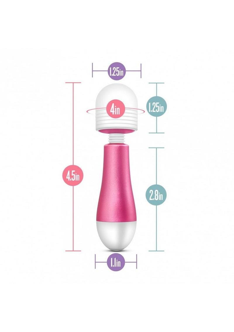 Noje Jules - Rose Rechargeable Silicone Wand Massager - Pink/White