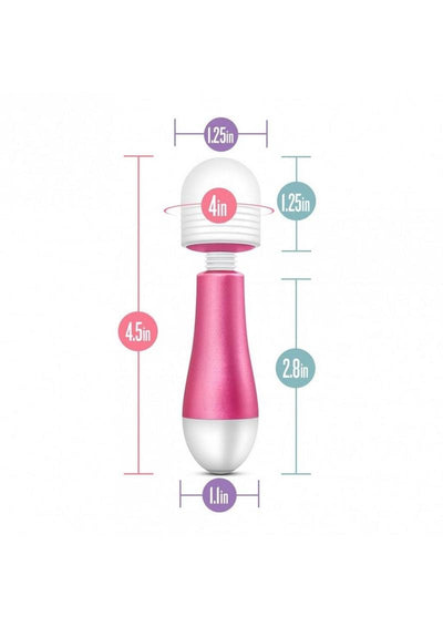 Noje Jules - Rose Rechargeable Silicone Wand Massager - Pink/White