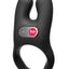 Nos Silicone Vibrating Couples Cock Ring - Black