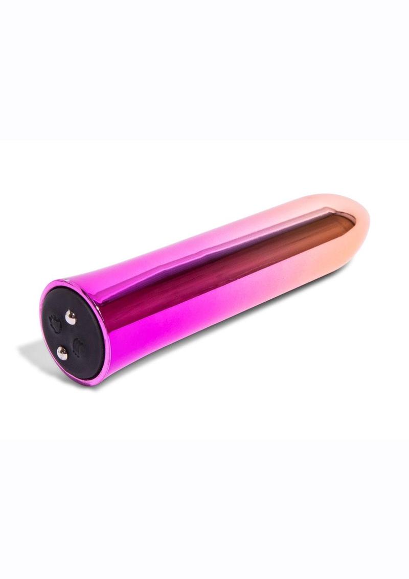 Nu Sensuelle Aluminium Point Rechargeable Warming Bullet - Metal/Multicolor/Rainbow
