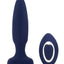 Nu Sensuelle Andii Fino Roller Motion Rechargeable Silicone Anal Plug with Remote Control - Blue/Navy Blue