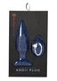 Nu Sensuelle Andii Rechargeable Silicone Plug with Roller Motion - Blue/Navy Blue