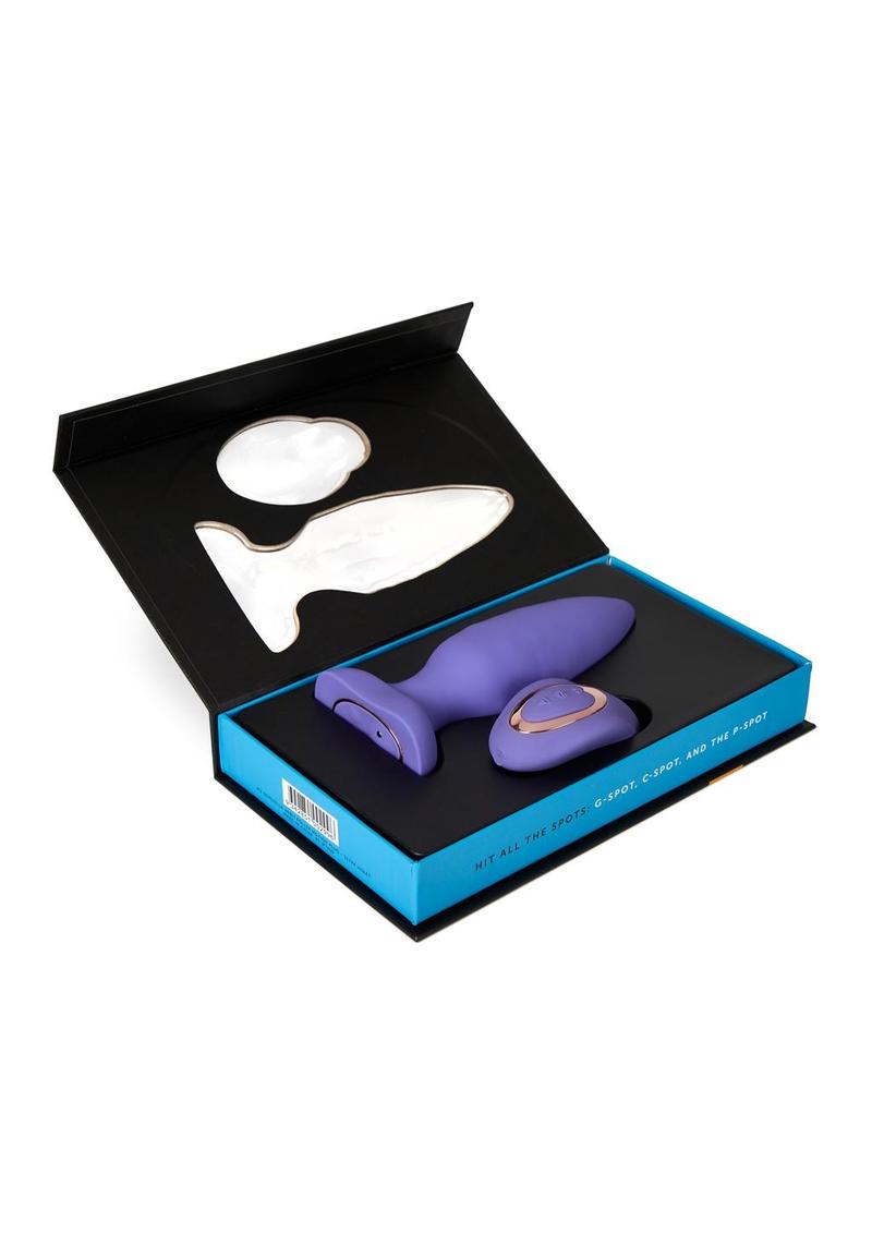 Nu Sensuelle Andii Rechargeable Silicone Plug with Roller Motion - Purple/Ultra Violet