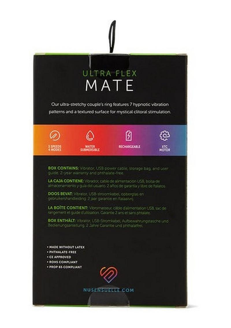 Nu Sensuelle Bullet Ring Rechargeable Vibrating Cock Ring - Clear