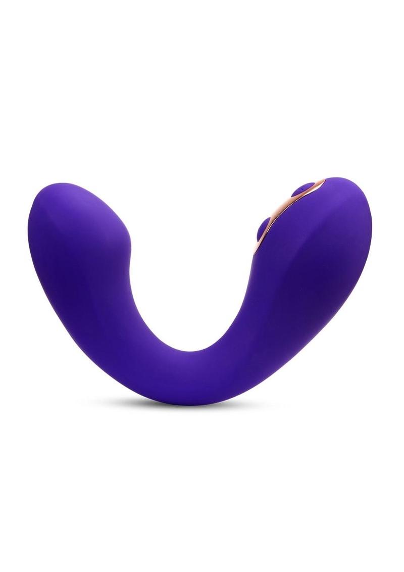 Nu Sensuelle Libi Flexible Rechargeable Silicone G-Spot Vibrator - Deep Purple/Purple