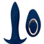 Nu Sensuelle Power Plug Rechargeable Silicone Vibrating Butt Plug - Blue/Navy Blue