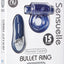 Nu Sensuelle Remote Control Bullet Ring Rechargeable Vibrating Cock Ring - Blue