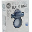 Nu Sensuelle Silicone Bullet Ring Rechargeable Vibrating Cock Ring - Blue/Navy Blue