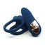 Nu Sensuelle Silicone Bullet Ring Xlr8 Rechargeable Vibrating Cock Ring with Remote Control - Blue/Navy Blue