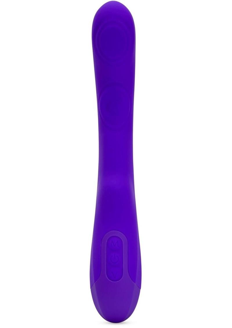 Nu Sensuelle Vivi Rechargeable Silicone Double Tapping Vibe with Clitoral Stimulation