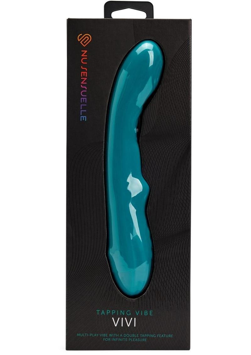 Nu Sensuelle Vivi Rechargeable Silicone Double Tapping Vibe with Clitoral Stimulation