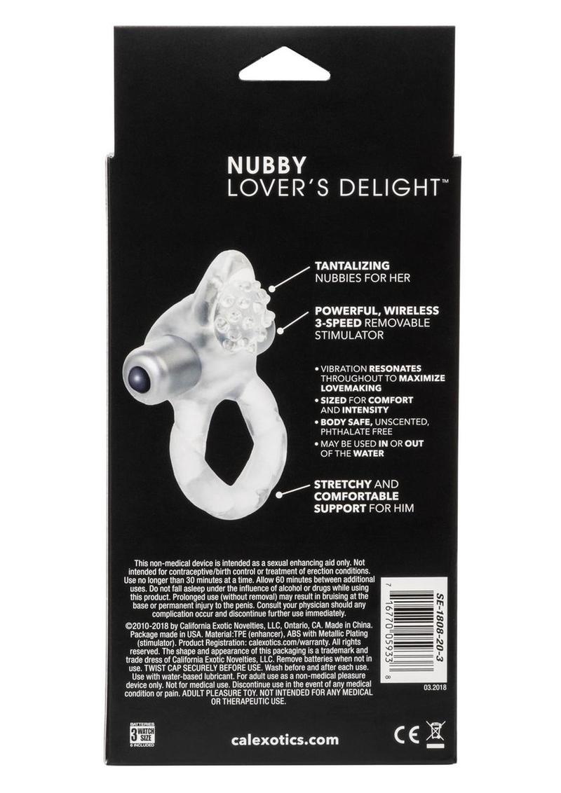 Nubby Lover's Delight Vibrating Cock Ring Cock Ring with Clitoral Stimulation