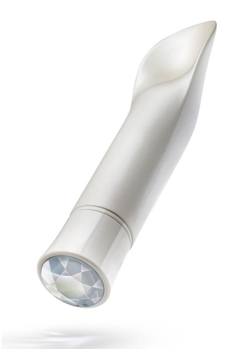 Oh My Gem Bold Rechargeable Silicone Vibrator - Diamond/White