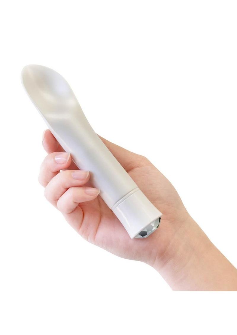 Oh My Gem Bold Rechargeable Silicone Vibrator - Diamond/White