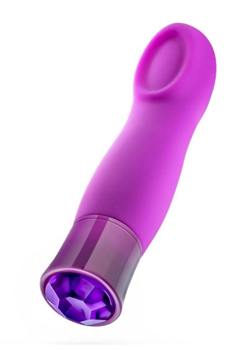 Oh My Gem Charm Rechargeable Silicone Vibrator - Amethyst - Purple