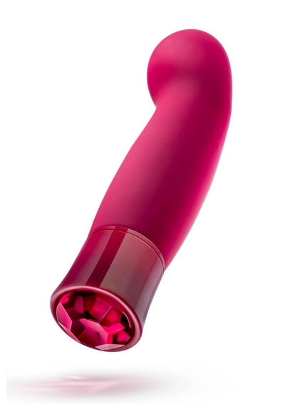 Oh My Gem Classy Rechargeable Silicone Vibrator - Garnet - Red