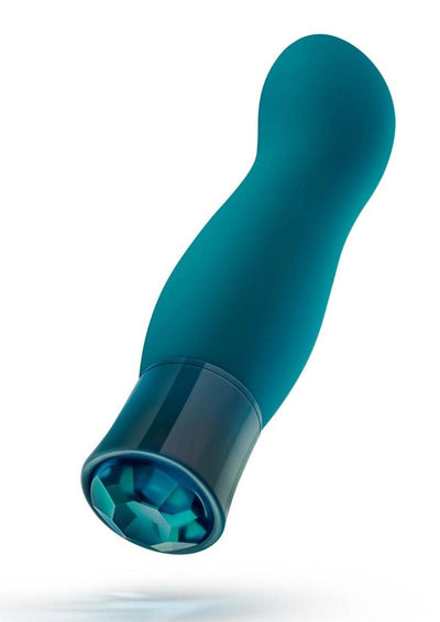 Oh My Gem Fierce Rechargeable Silicone Vibrator - Blue Topaz - Blue