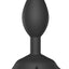 Open Roses Silicone Anal Plug - Black/Black Onyx - Large