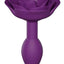 Open Roses Silicone Anal Plug - Purple/Purple Rain - Small