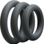Optimale 3 C-Ring Set Silicone Cock Ring Thick - Grey/Slate - 3 Piece Kit