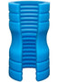 Optimale Ribbed Truskyn Silicone Masturbator - Blue