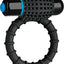 Optimale Silicone Vibrating Cock Ring with Bullet - Black
