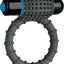 Optimale Silicone Vibrating Cock Ring with Bullet - Grey/Slate