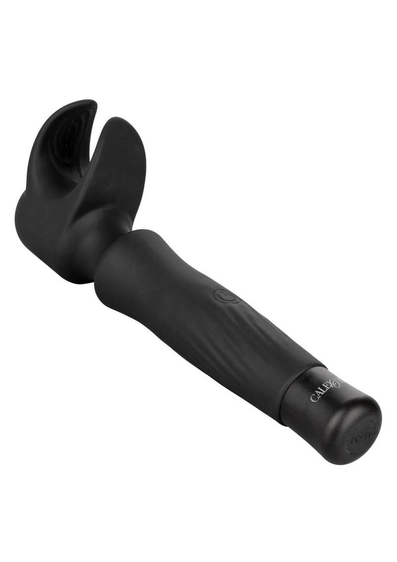 Optimum Power Masturwand Vibrating Stroker Rechargeable Masturbator - Black