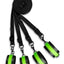 Ouch! Bed Bindings Restraint Kit - Black/Glow In The Dark/Green