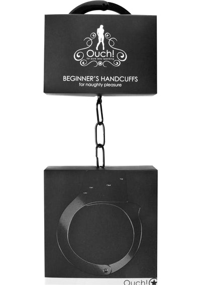 Ouch! Beginner's Handcuffs - Black/Metal