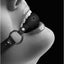 Ouch! Breathable Ball Gag with Bonded Leather Straps - Black