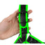 Ouch! Buckle Bulldog Harness - Black/Glow In The Dark/Green - Medium/Small