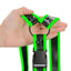 Ouch! Buckle Harness - Black/Glow In The Dark/Green - Medium/Small