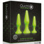 Ouch! Butt Plug - Glow In The Dark/Green - Set