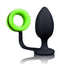 Ouch! Butt Plug with Cock Ring Silicone - Glow In The Dark/Green