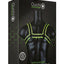 Ouch! Chest Bulldog Harness - Black/Glow In The Dark/Green - Large/XLarge