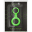 Ouch! Cock Ring and Ball Strap Silicone - Glow In The Dark/Green
