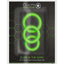 Ouch! Cock Ring Silicone - Glow In The Dark/Green - 3pc/Set