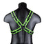 Ouch! Cross Harness - Black/Glow In The Dark/Green - Medium/Small