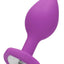 Ouch! Diamond Heart Butt Plug - Regular - Purple