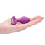 Ouch! Diamond Heart Butt Plug - Regular - Purple