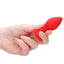 Ouch! Diamond Heart Butt Plug - Regular - Red