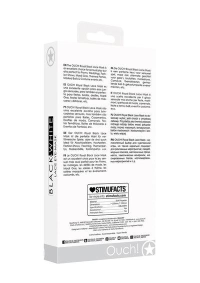 Ouch! Lace Eye-Mask Royal - Black